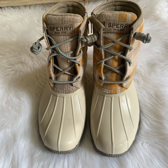 Sperry plaid wool Duckboots Size 6.5 - Picture 2 of 8